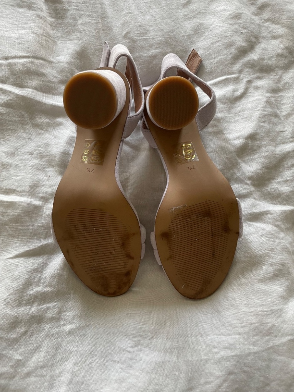 Madewell lilac Rosalie high heel ankle strap stacked sandal - Picture 7 of 7